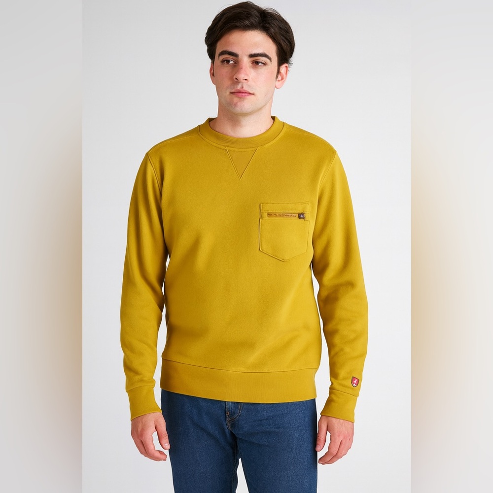Arthur Beale Mustard Yellow Crewneck Sweatshirt Men’s Medium (Unisex)
